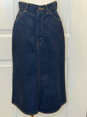 New Vintage 80’s CHIC Long High Waisted Denim Skirt by h.i.s. Western Boho 9/10